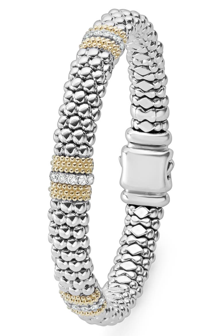 Caviar Lux Diamond Bracelet, Alternate, color, SILVER