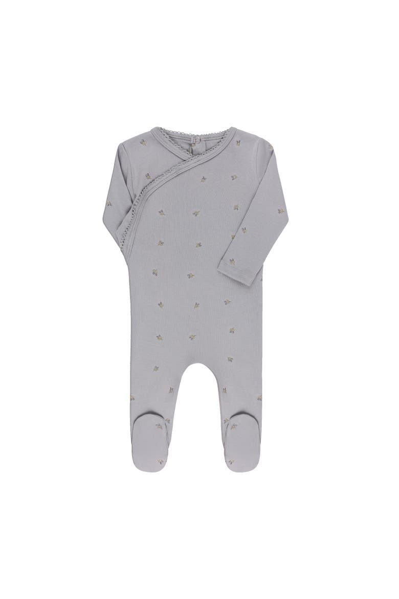 Embroidered Collection  - Footie, Main, color, Blue Berry