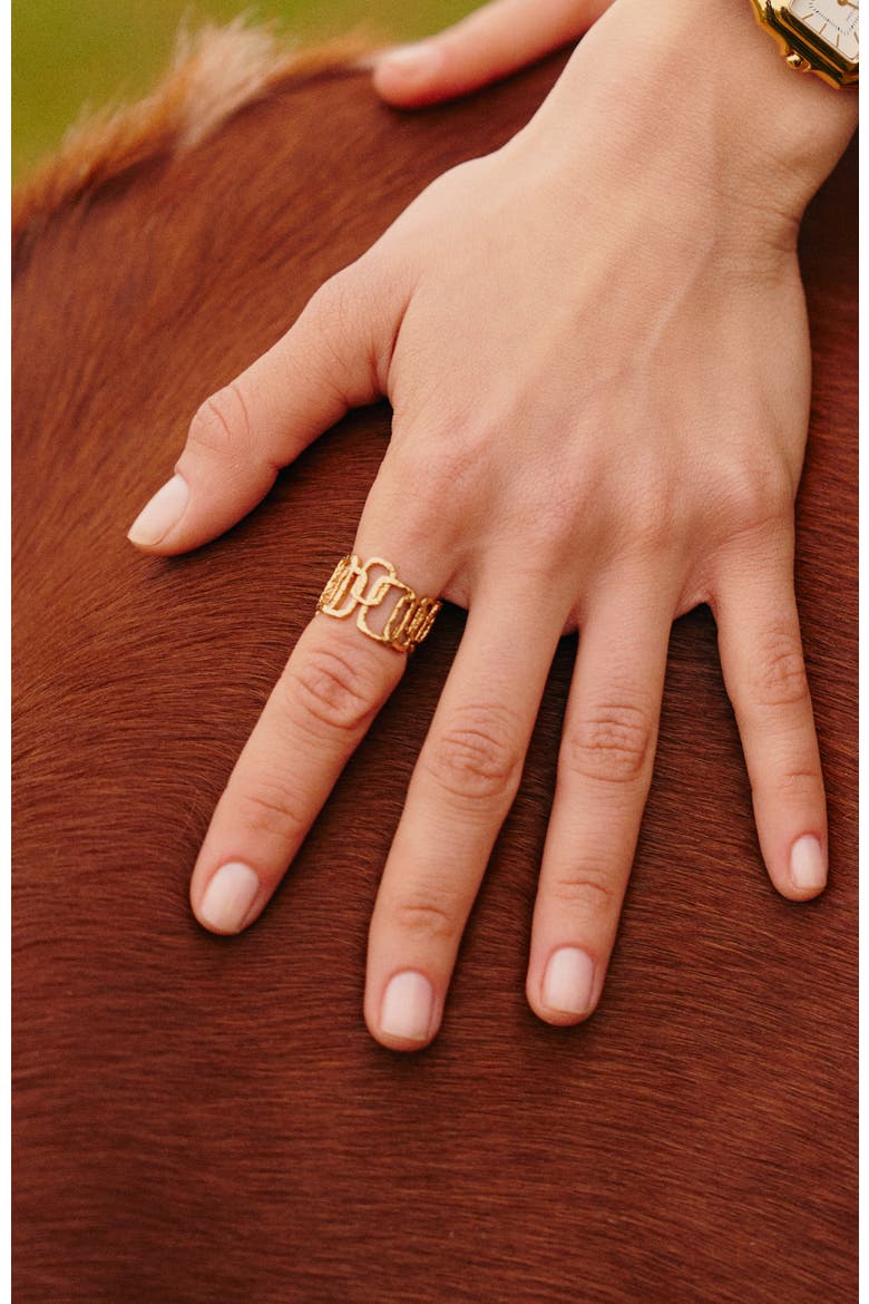 Roman Arc Golden Ring, Alternate, color, Gold