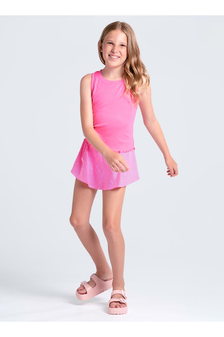 Girls Flutterline Tank, Alternate, color, Taffy