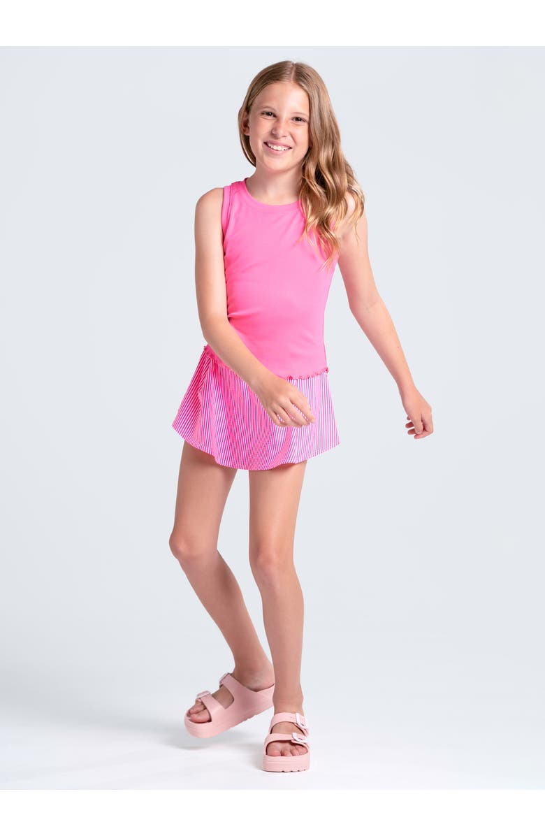 Lucky in Love Girls Flutterline Tank, Alternate, color, Taffy