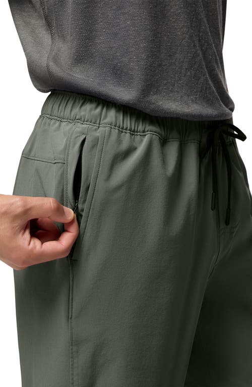 Prana Discovery Trail Drawstring Shorts In Green