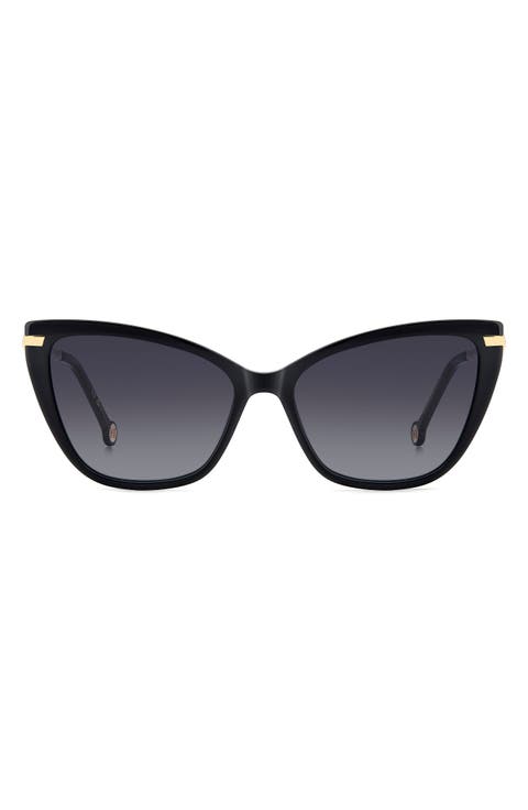 55mm Gradient Rectangular Sunglasses