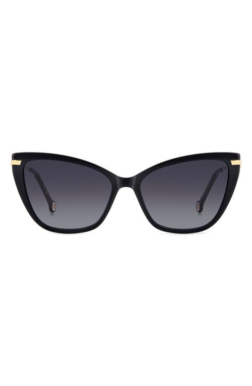 Carolina Herrera 55mm Gradient Rectangular Sunglasses