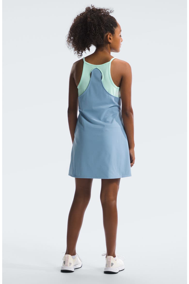 Kids' Never Stop Dress, Alternate, color, STEEL BLUE