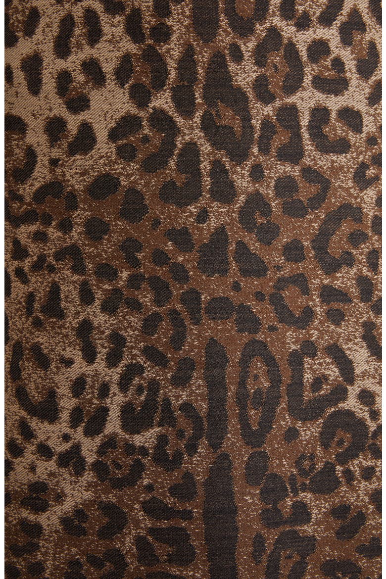 Dégradé Leopard Print Wool Blend Shift Dress, Alternate, color, PRINT LEO