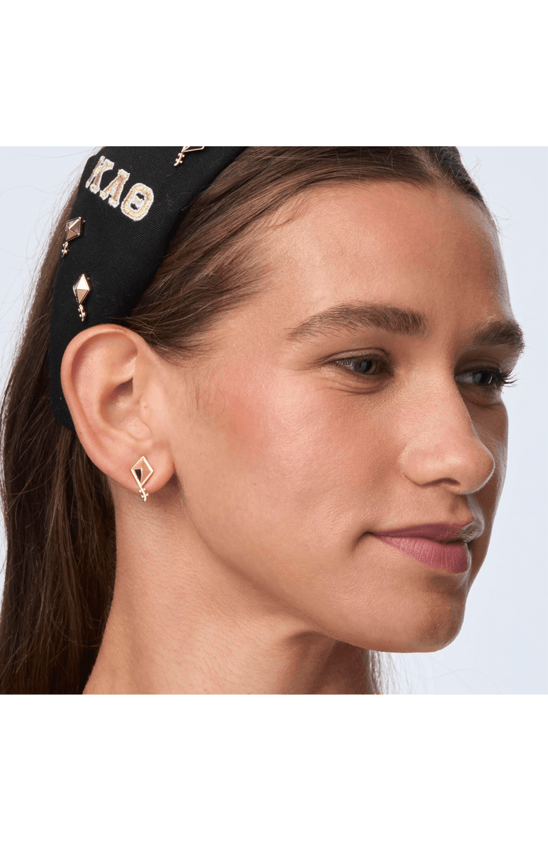 Lele Sadoughi Kappa Alpha Theta Stud Earrings, Alternate, color, Gold 720