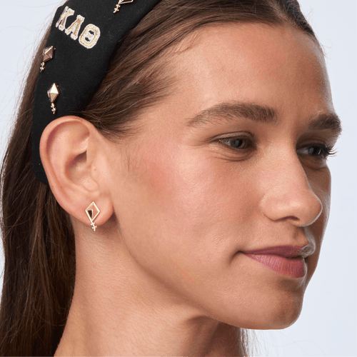 Lele Sadoughi Kappa Alpha Theta Stud Earrings In Gold