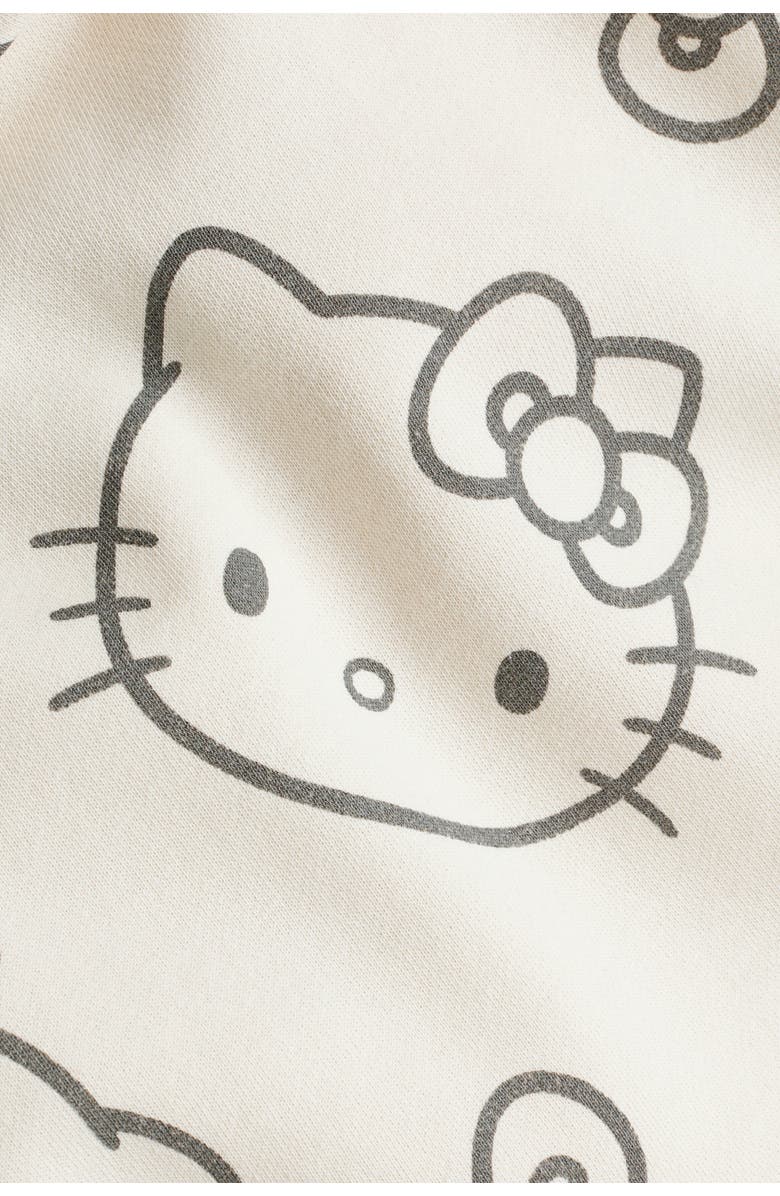 H&M Printed t-shirt, Alternate, color, Cream/Hello Kitty