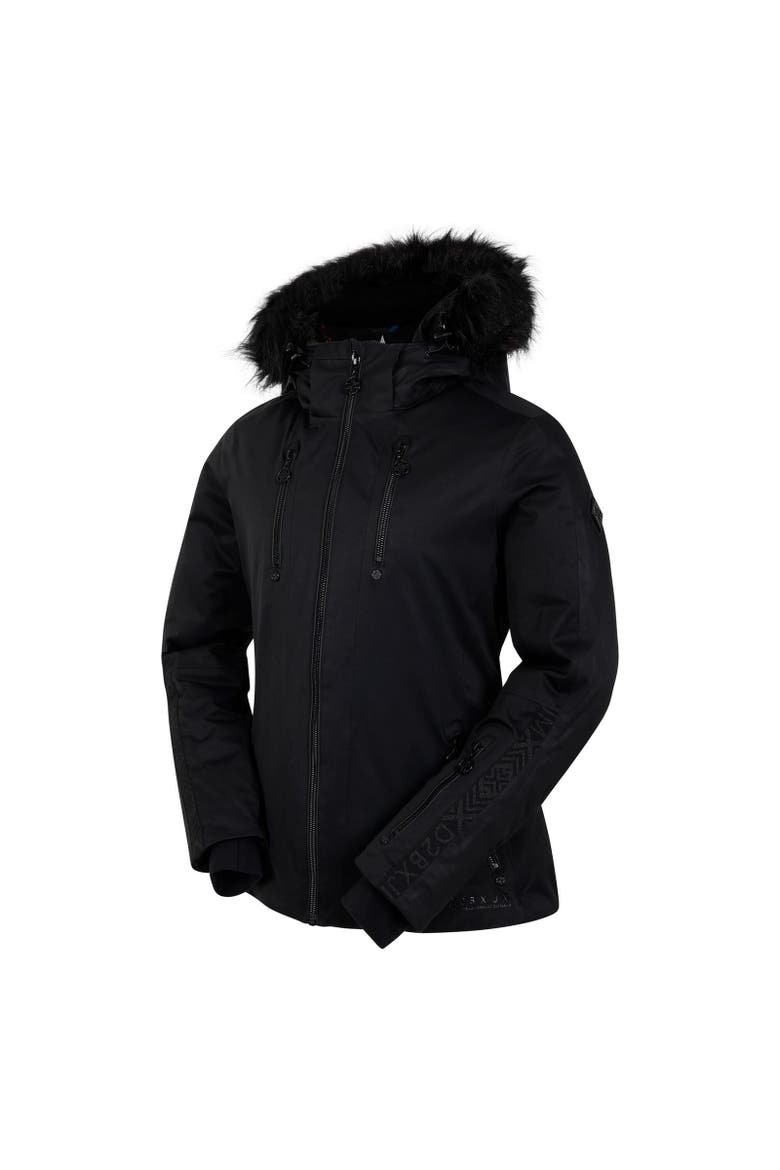 Frenzied Ski Jacket, Alternate, color, Black