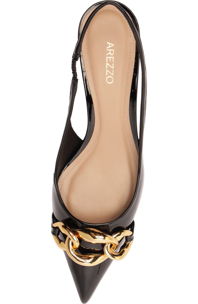 Arezzo Vanessa Pointed Toe Slingback Sandal, Alternate, color, Black