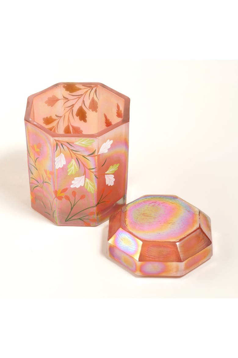 Aravali Hand-Painted Glass Decorative Object Pink, Alternate, color, Pink