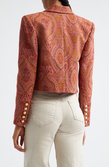 Lila Paisley Boxy Blazer