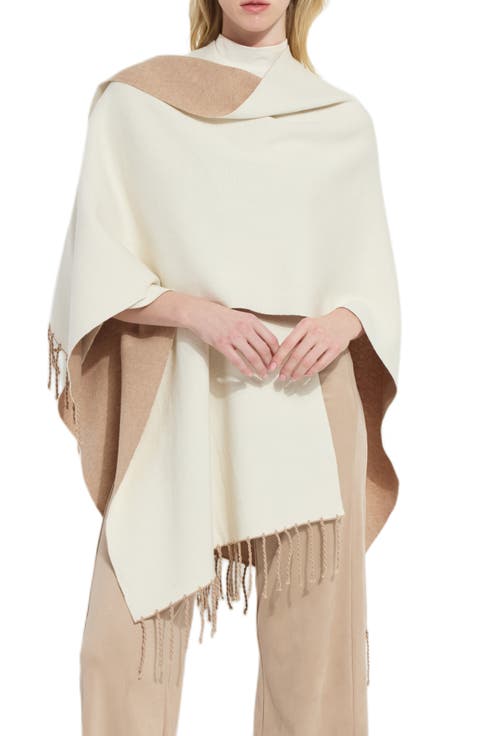 Basilla Reversible Cotton & Cashmere Wrap