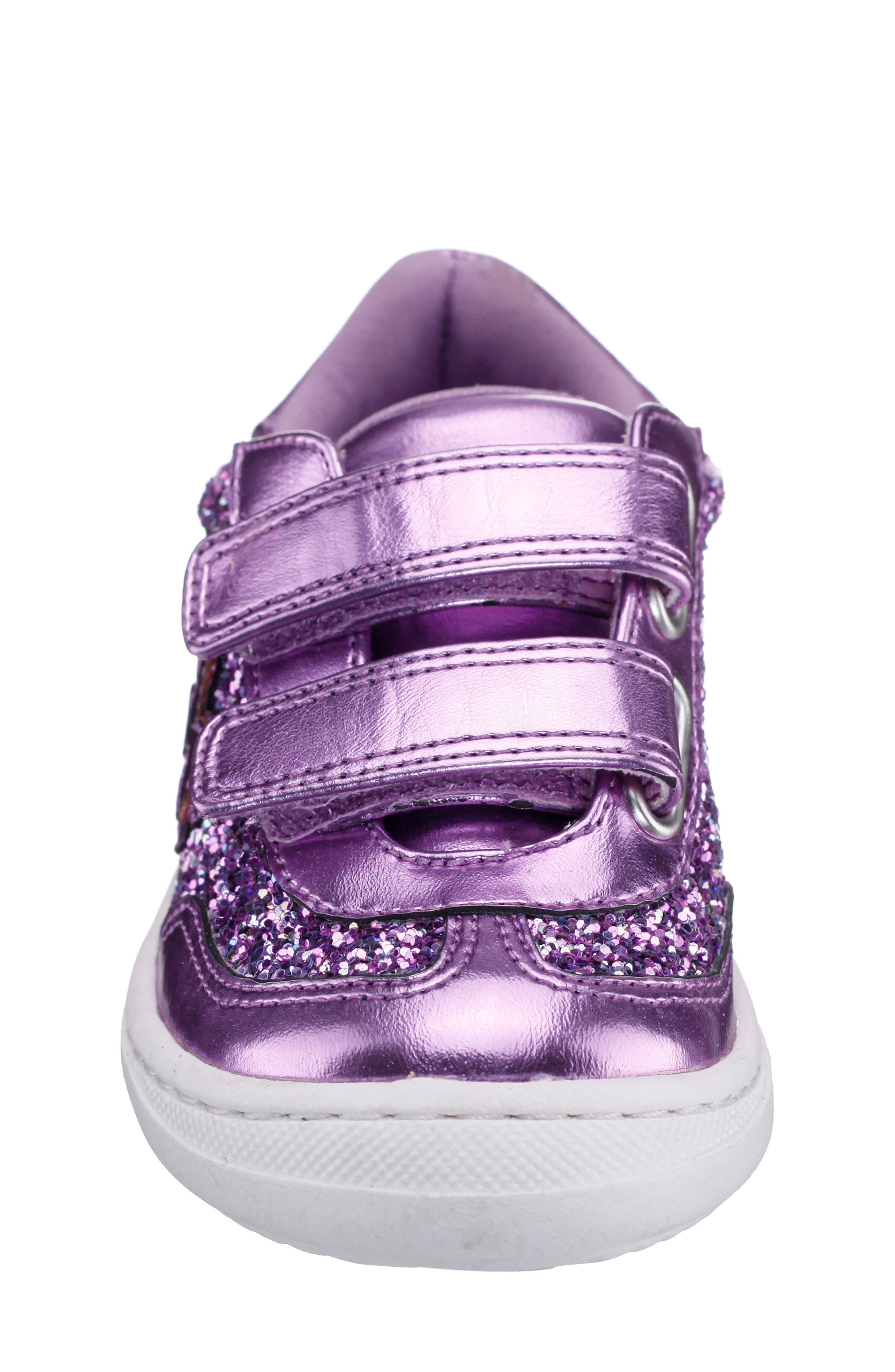Kids' Desty Sneaker, Alternate, color, PURPLE GLITTER