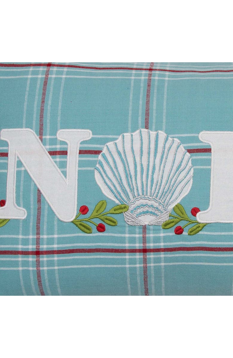 C&F Home Plaid Noel Christmas Throw Pillow, 14" x 22", Alternate, color, White