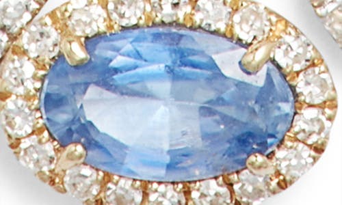 Meira T Diamond Pavé Blue Sapphire Pendant Necklae In Gold/sapphire