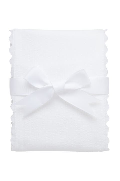 Seersucker Stripe Fancy Fabric Burp Cloth