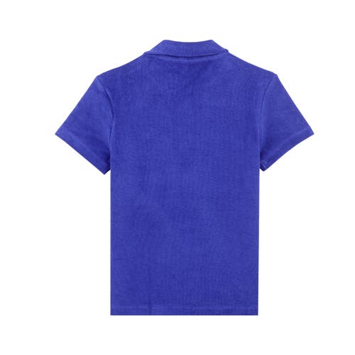 Vilebrequin Kids' Embroidered Turtle Terry Polo In Marrakech