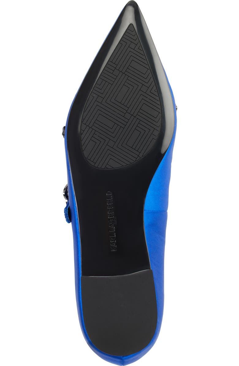 KARL LAGERFELD PARIS Veyda Pointed Toe Mary Jane Flat, Alternate, color, Cobalt