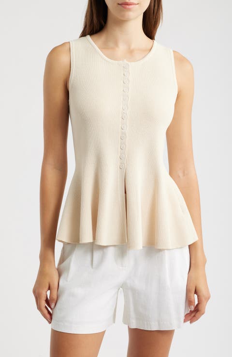 Puglia Knit Peplum Vest