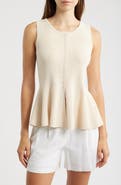 DELUC Puglia Knit Peplum Vest