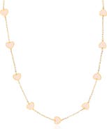 The Lovery Fine Jewelry Pink Pearl Heart Station Necklace
