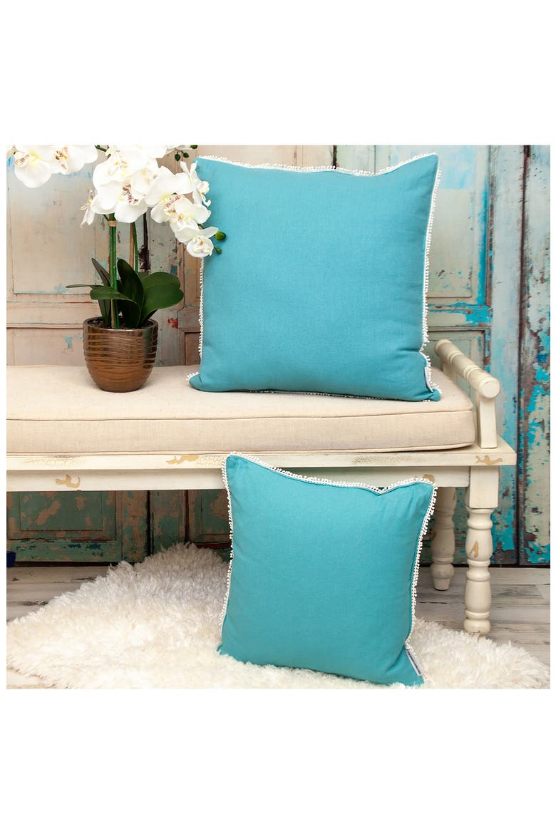Crochet Dot Throw Pillow, Alternate, color, BLUE