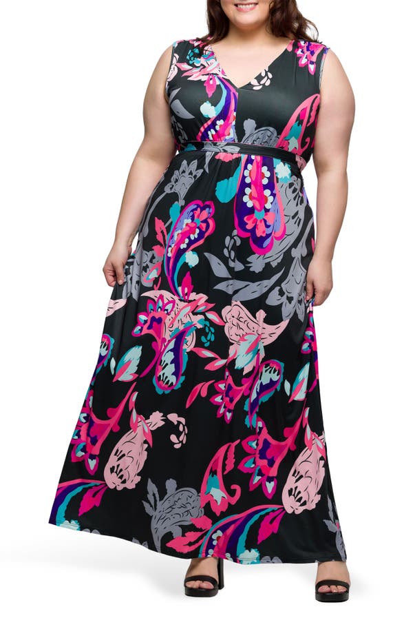 V-Neck Sleeveless Maxi Dress