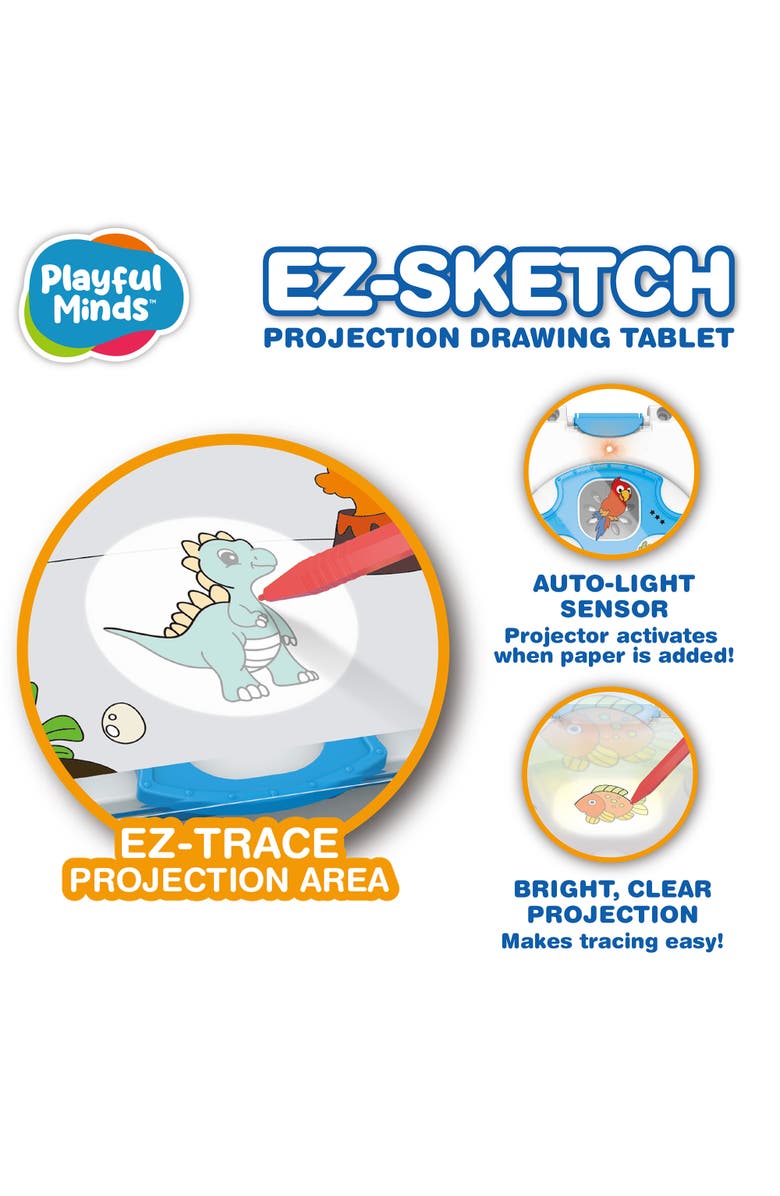 Playful Minds Ez Sketch Projector Drawing Tablet Trace and Color, Alternate, color, Multicolored