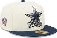New Era Men's New Era Cream/Navy Dallas Cowboys 2022 Sideline 59FIFTY Fitted Hat