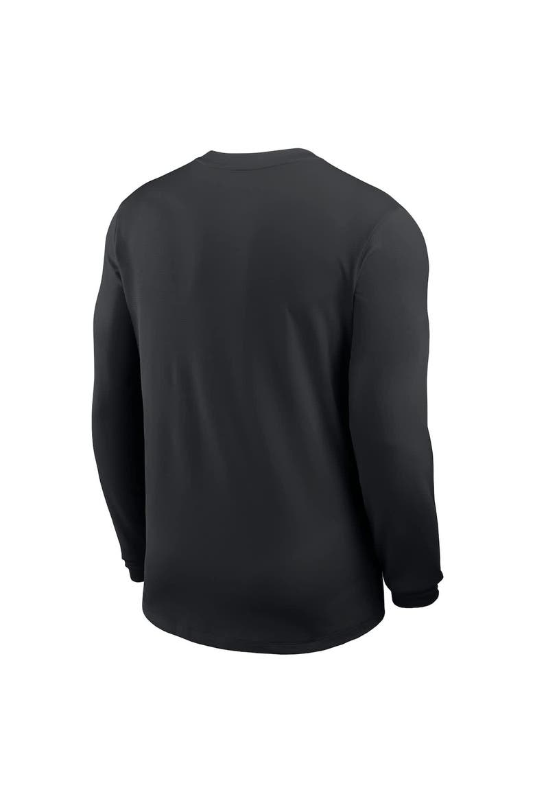 Men's Nike Black Iowa Hawkeyes 2025 Sideline Coach UV Performance Long Sleeve T-Shirt, Alternate, color, Black
