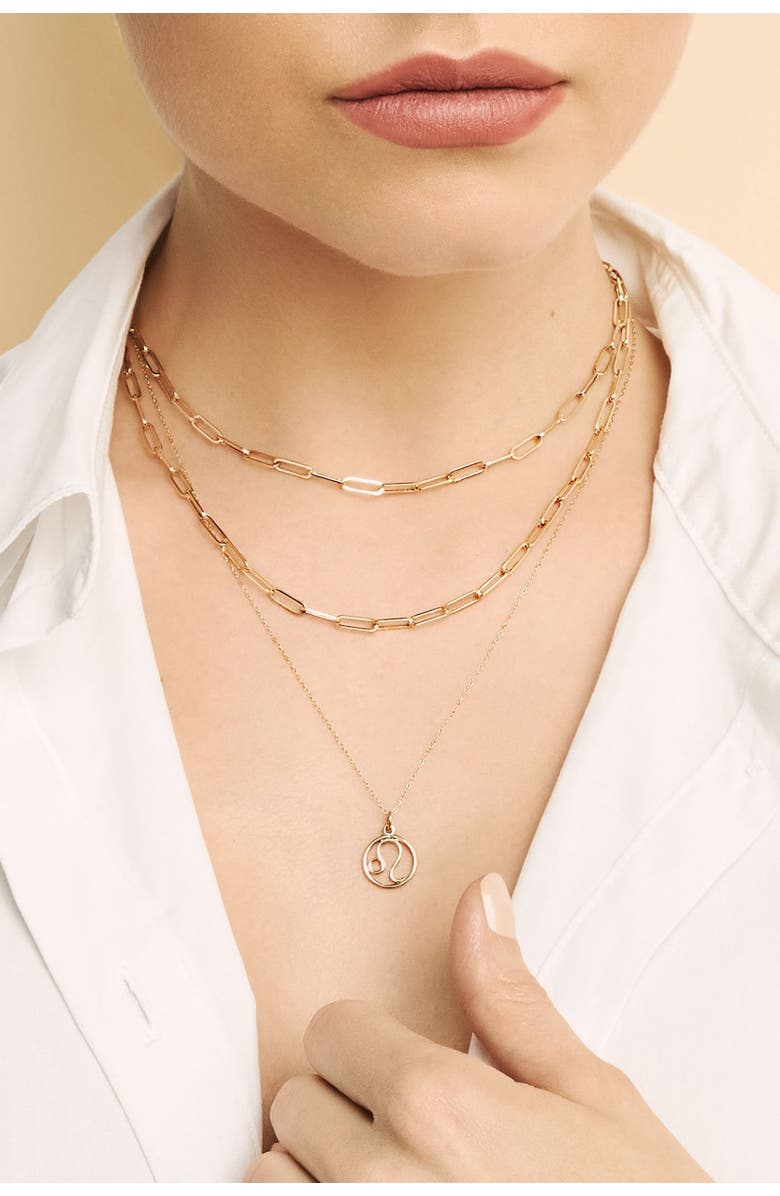 Oradina 14K Yellow Gold Zodiac Pendant Charm, Alternate, color, Yellow Gold - Taurus