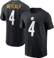 Nike Men's Nike DK Metcalf Black Pittsburgh Steelers Name & Number T-Shirt