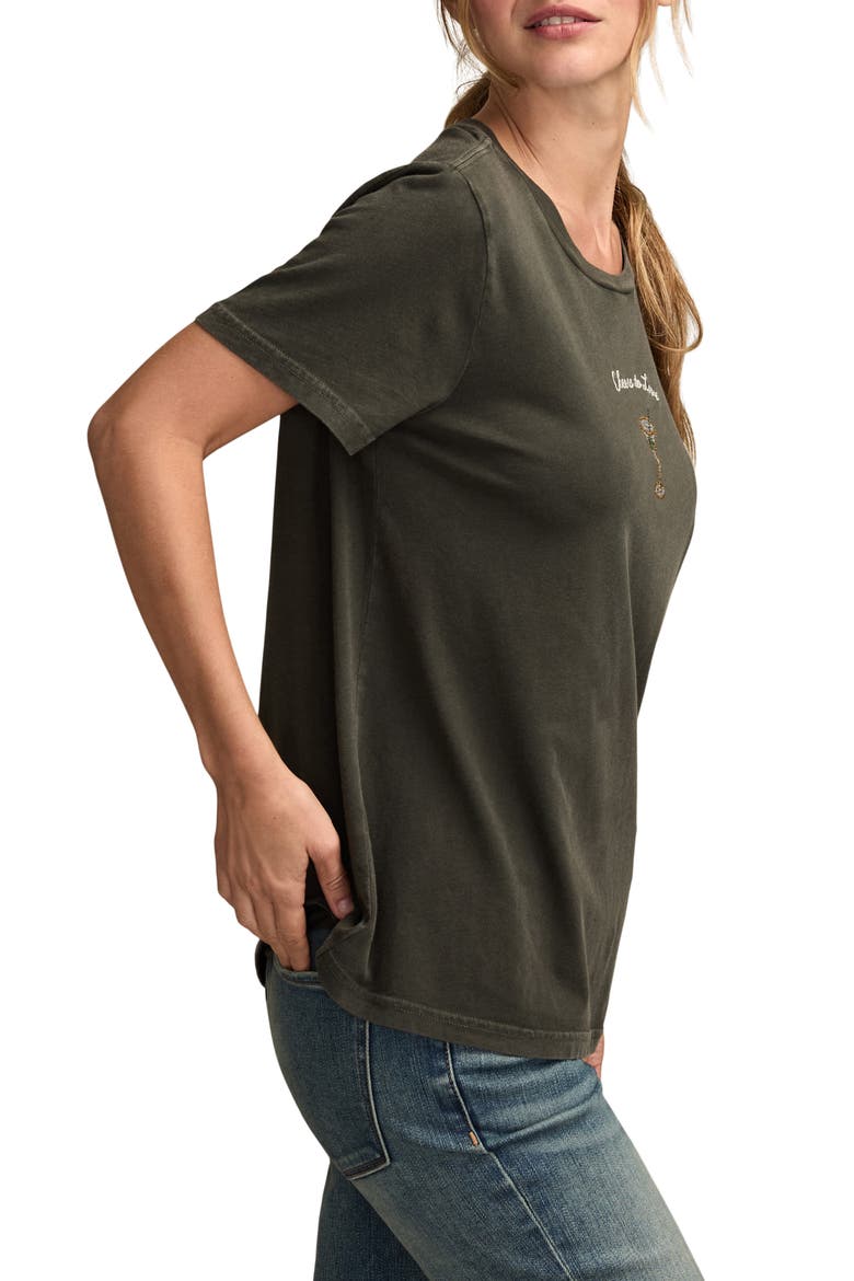 Love at First Sip Embellished T-Shirt, Alternate, color, RAVEN