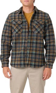 O'Neill Outside Plaid Heavy Fleece Button-Up Overshirt
