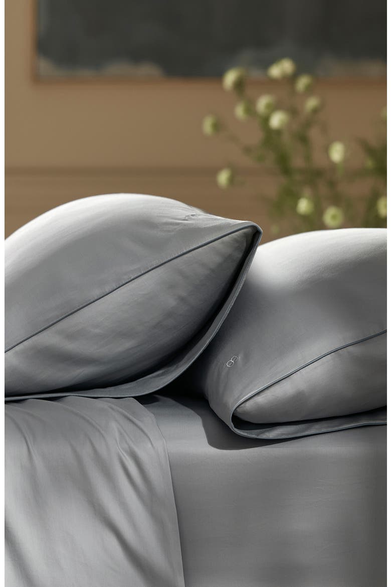 Signature Piped Edge Sheet Set, Alternate, color, SHORE/ BLUESTONE