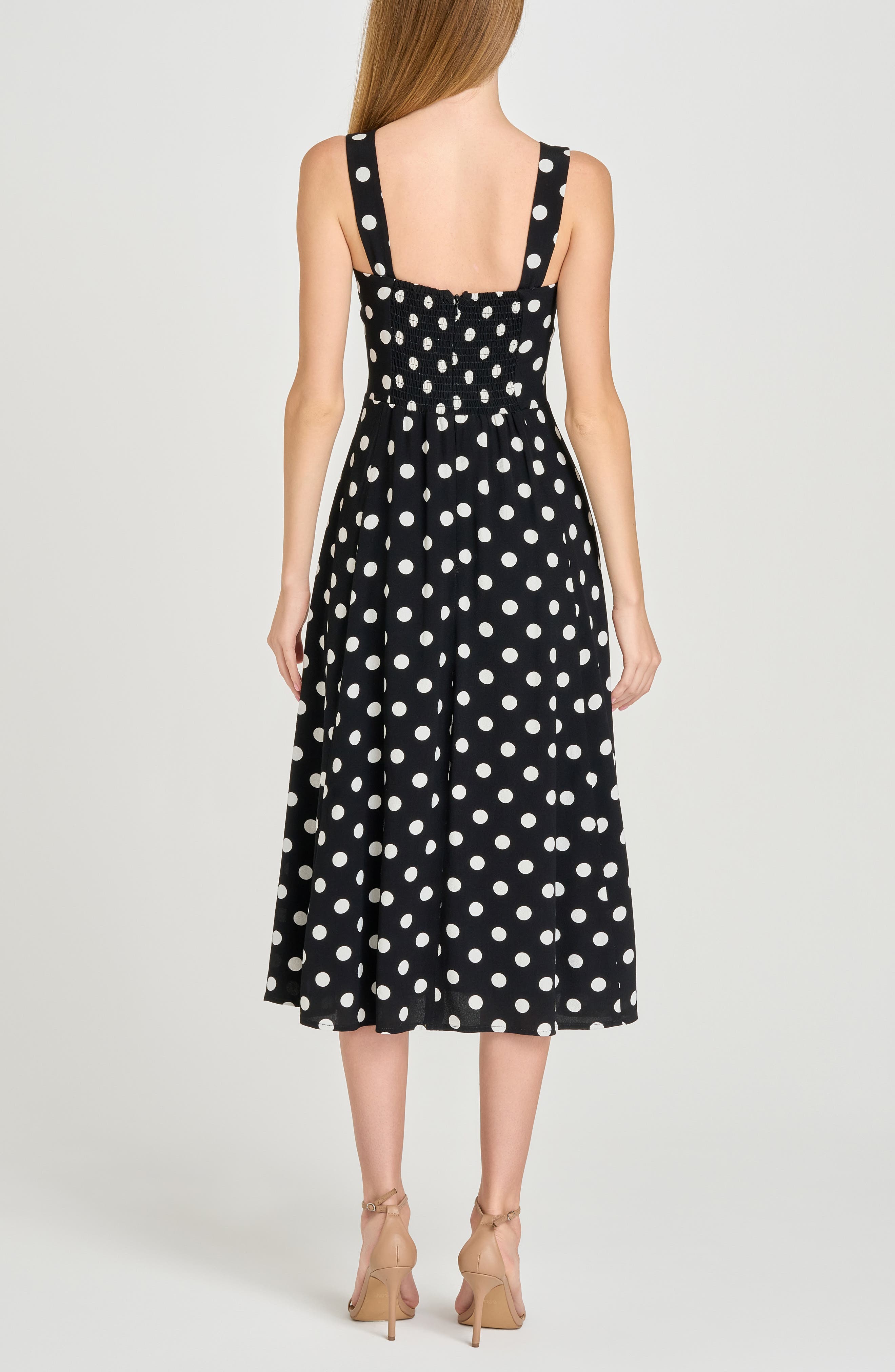 leonie floral corset midi dress Leonie Polka Dot Corset Midi Dress (Women)
