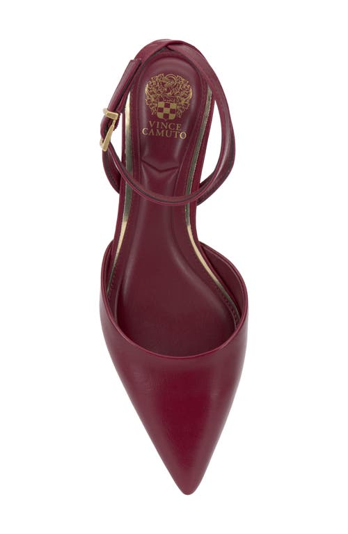 Vince Camuto Irva Womens Solid Leather Kitten Heels In Burgundy