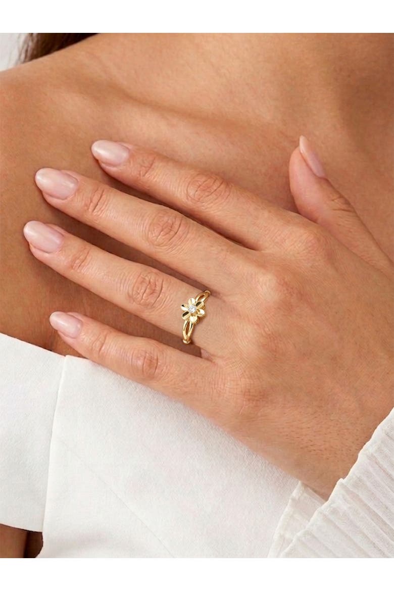 Daisy Flower Ring in 14K Gold, Alternate, color, Yellow Gold