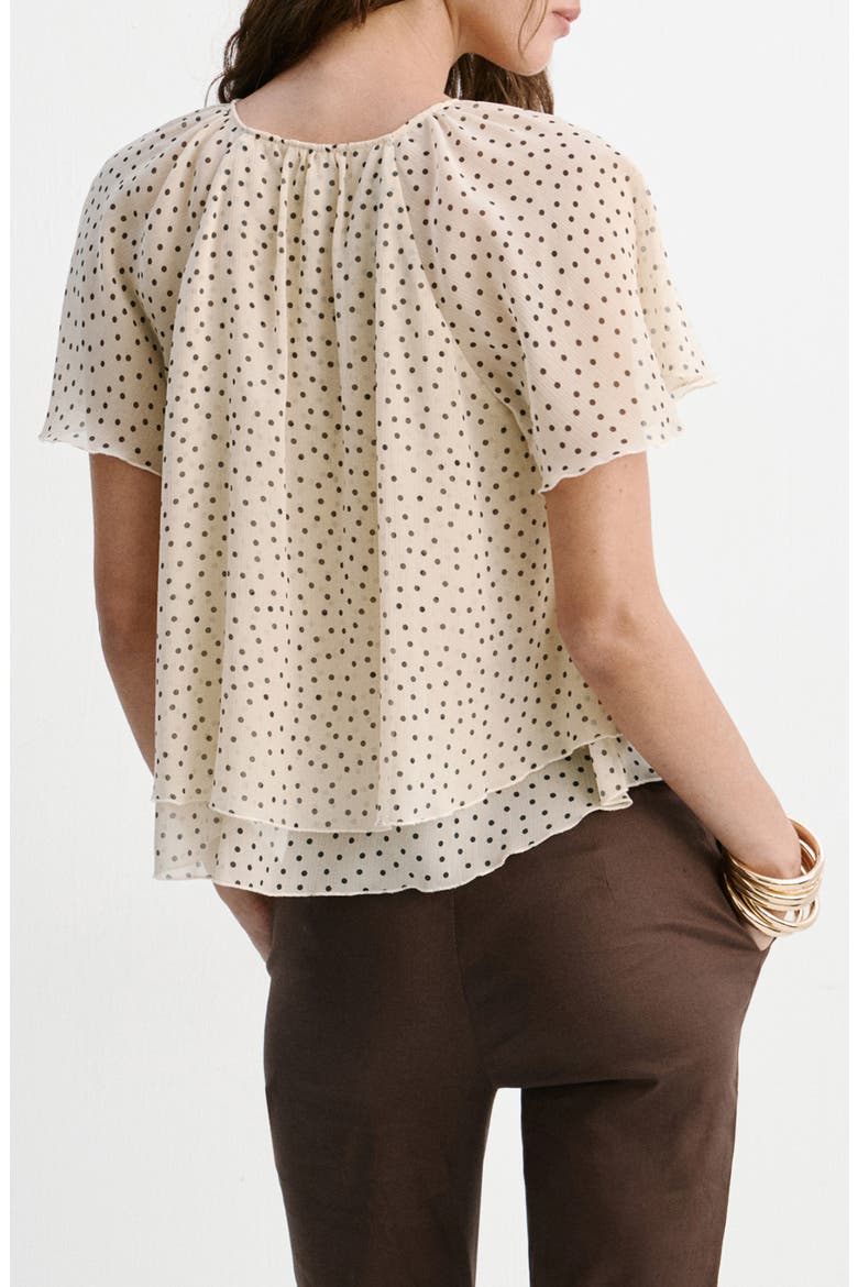 Polka Dot Woven Shirt, Alternate, color, OFF WHITE
