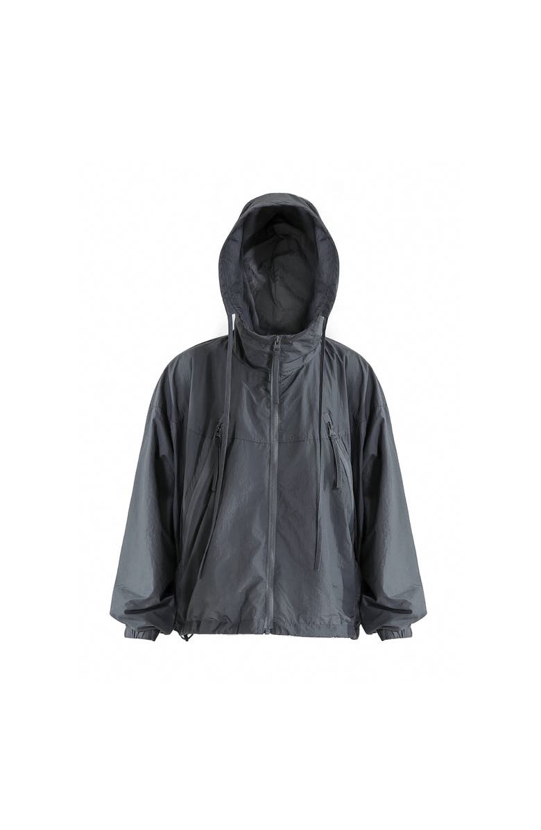 MOUSTACHE Hooded Windbreaker, Main, color, Grey