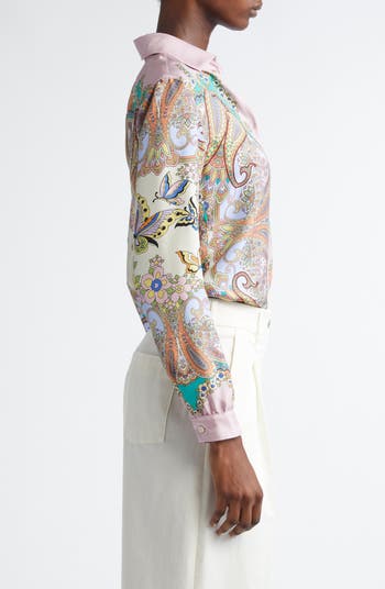 Etro Paisley Silk Button-Up Shirt | Nordstrom