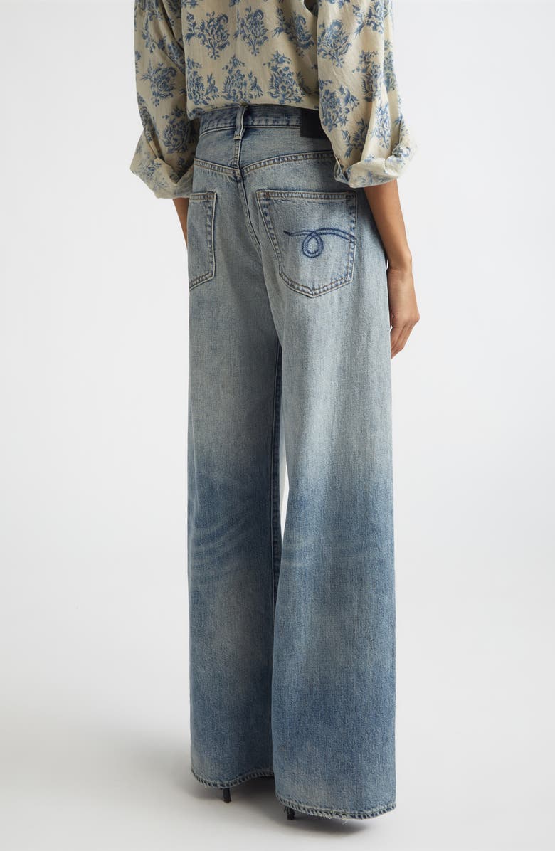 R13 Darcy Flare Leg Jeans, Alternate, color, Rivington Blue