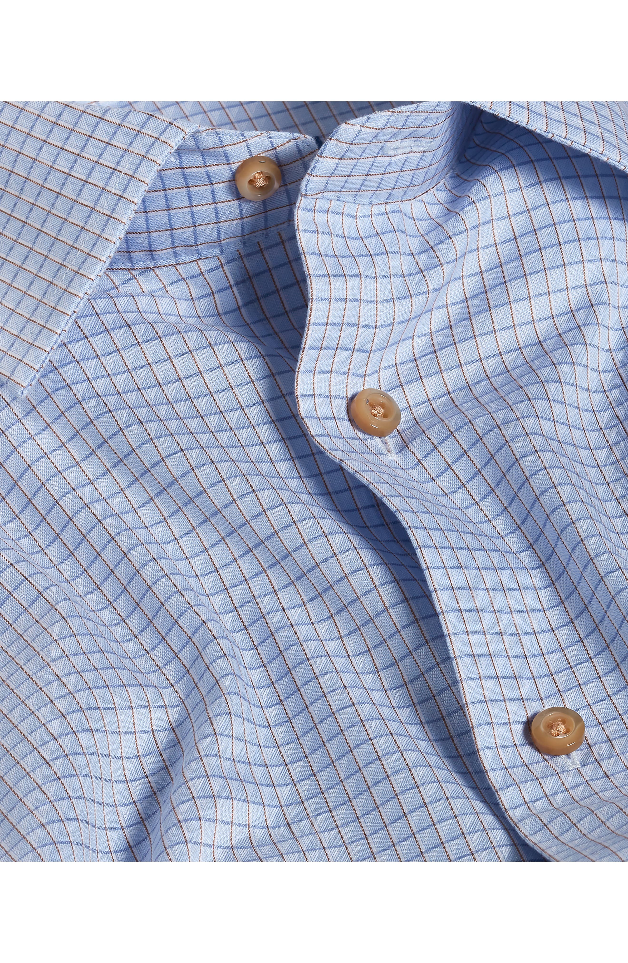 David Donahue Regular Fit Check Cotton Dobby Dress Shirt (Men ...