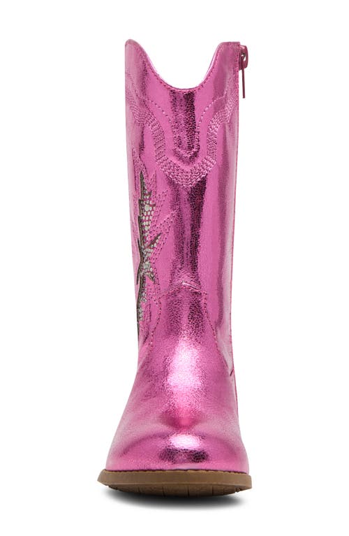 Steve Madden Kids' Tyeehah Western Boot In Pink