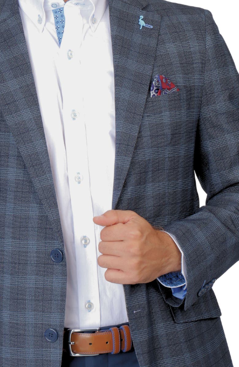 TailorByrd Glen Plaid Sport Coat, Alternate, color, Charcoal
