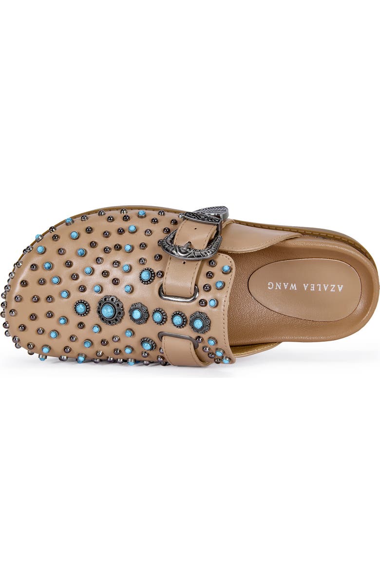 AZALEA WANG Flair Studded Clog, Alternate, color, Tan