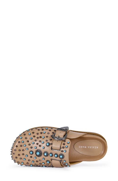 Azalea Wang Flair Studded Clog In Brown