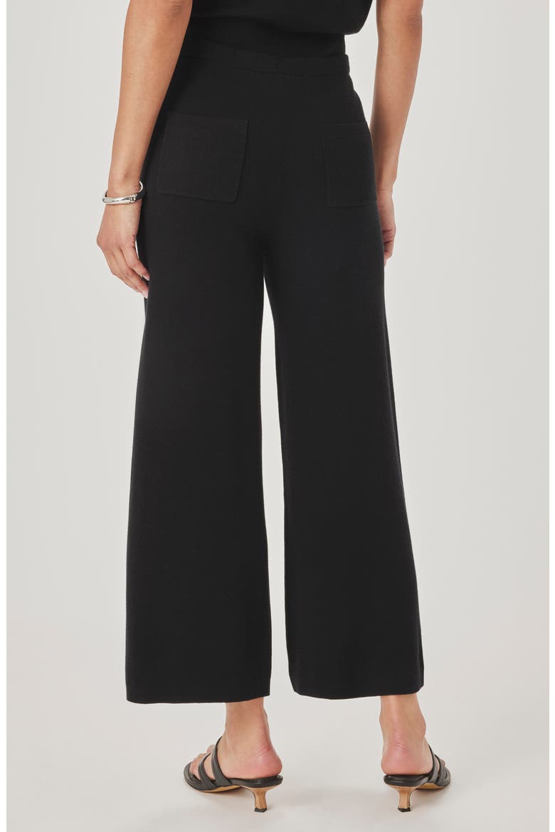 Christa Crop Sweater Pants, Alternate, color, BLACK